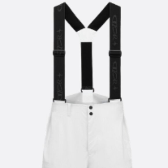 NEW Goldwinn Ladies White Ski Fitted Pants GTEC Stretch W/Black Suspenders - Picture 13 of 14